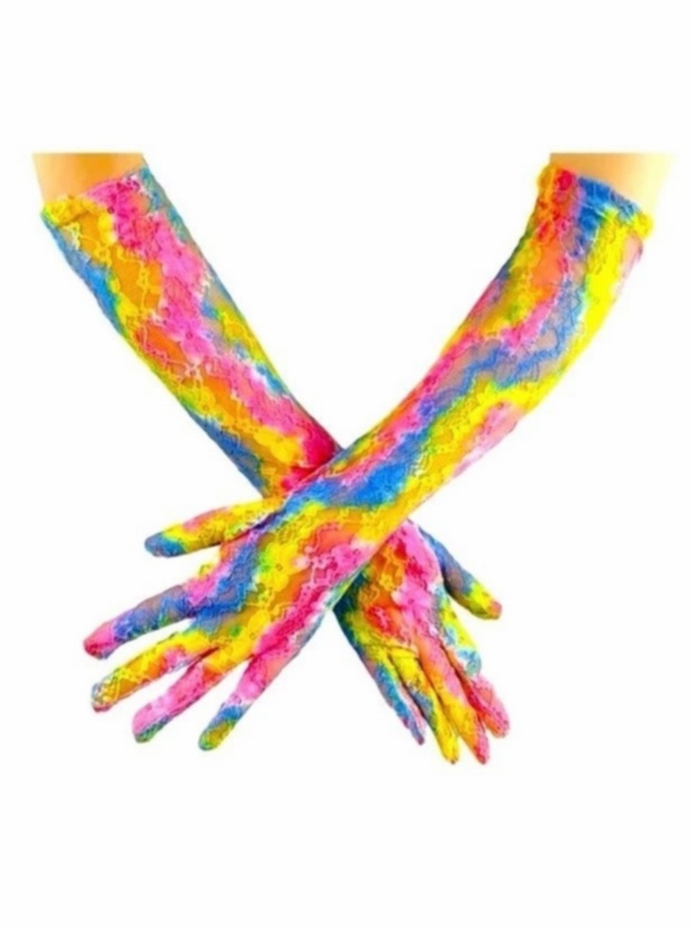 Pink & Blue Abstract Arm Warmers